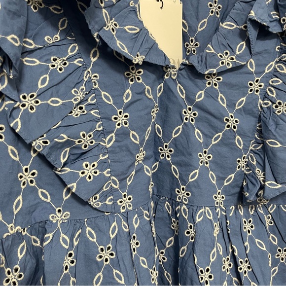 NWT ZARA Embroidered Openwork Blouse - Picture 6 of 10